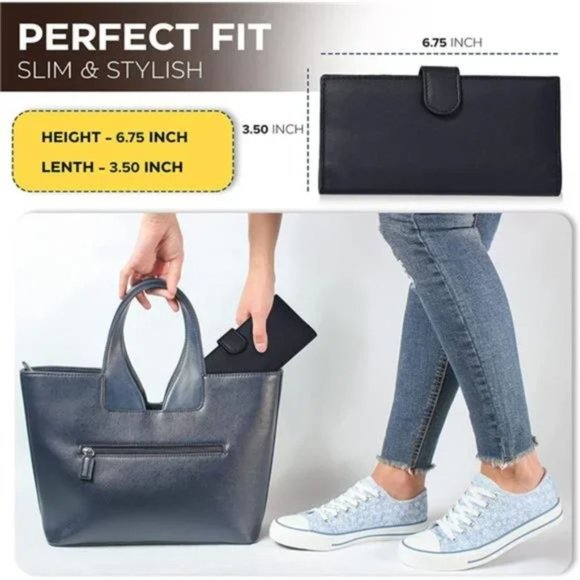 New Checkbook Covers - Genuine Leather Black - Picture 2 of 6